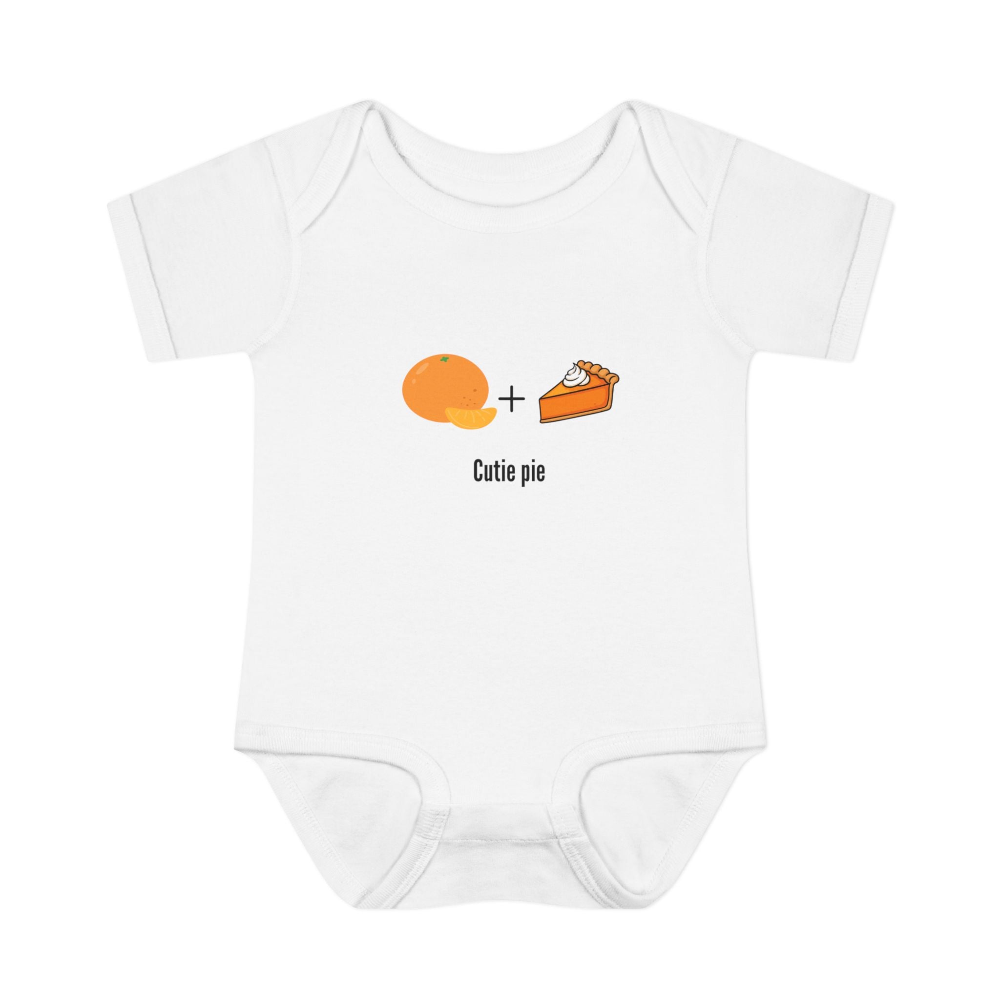 Cutie Pie Infant Bodysuit — Cute Pumpkin + Pie Graphic Baby Onesie