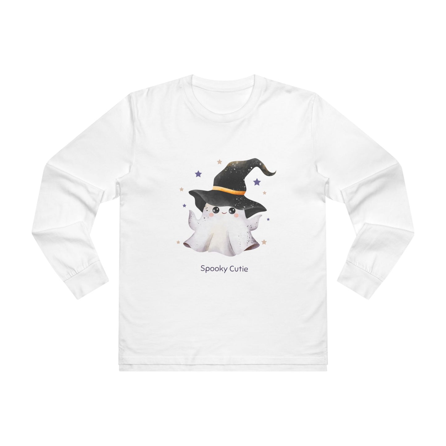 Spooky Cat Longsleeve Tee, Halloween T-Shirt, Cute Men’s Shirt, Casual Shirt, Gift for Cat Lovers, Fall Fashion