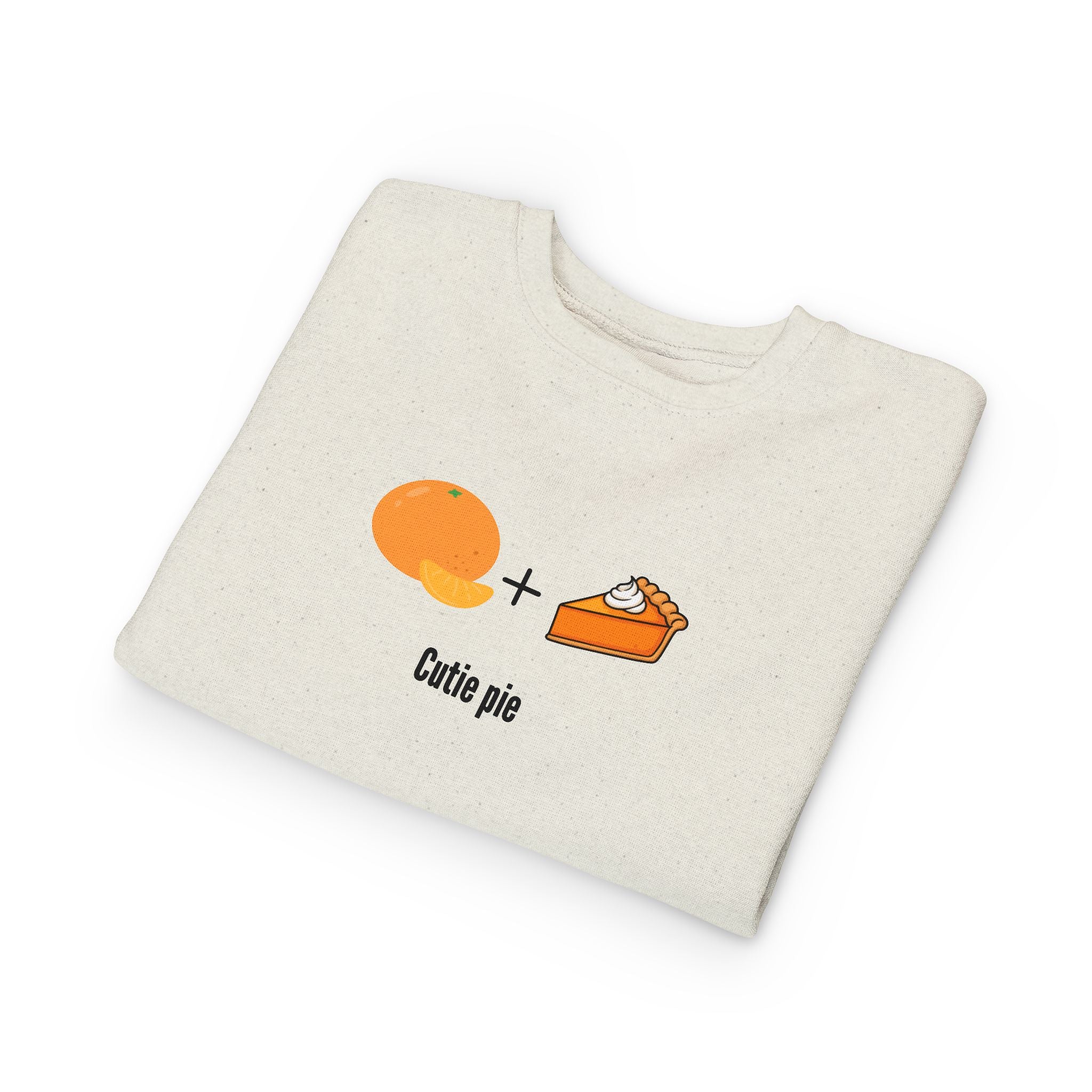 Cutie Pie Toddler Sweatshirt — Orange + Pie Cute Graphic Pullover