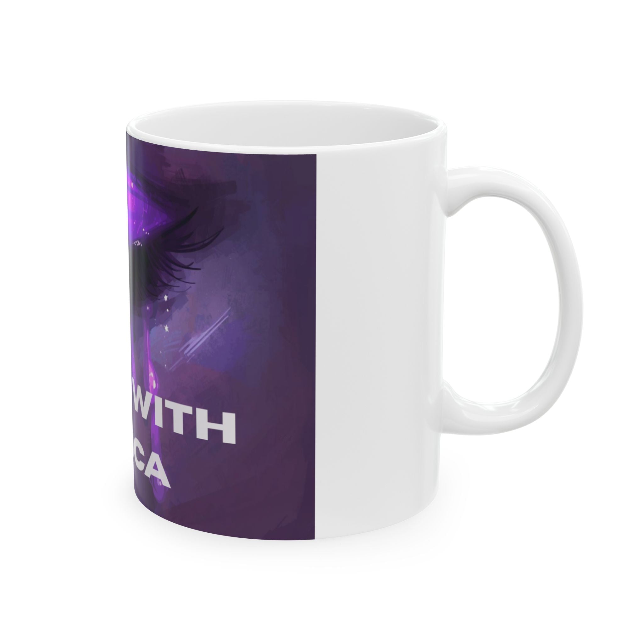 Stand With Africa Ceramic Mug — Solidarity Purple Design (11oz, 15oz)