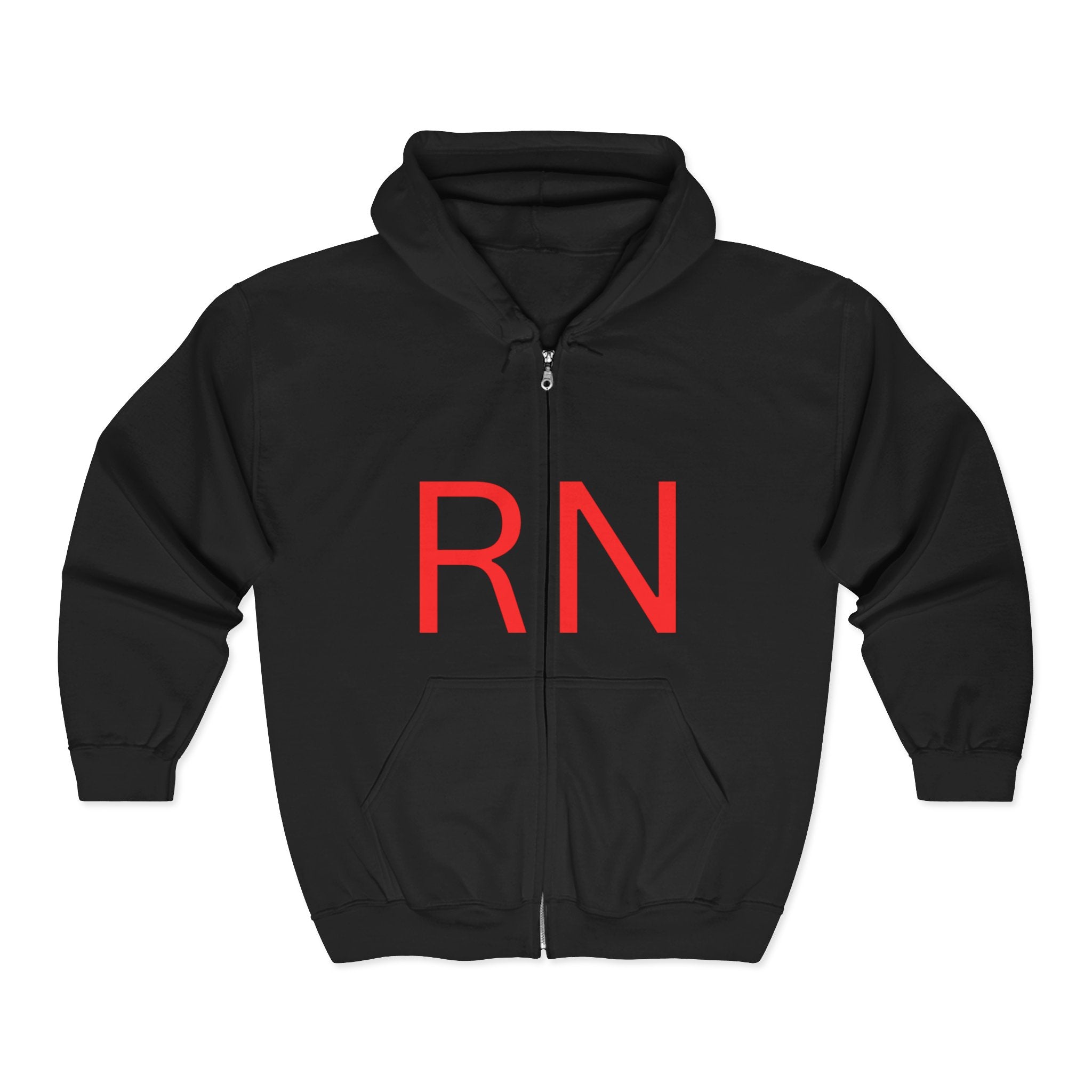 RN Zip Hoodie — "Remarkable Nonpareil" Nurse-Inspired Full-Zip Sweatshirt