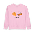 Cutie Pie Toddler Sweatshirt — Orange + Pie Cute Graphic Pullover