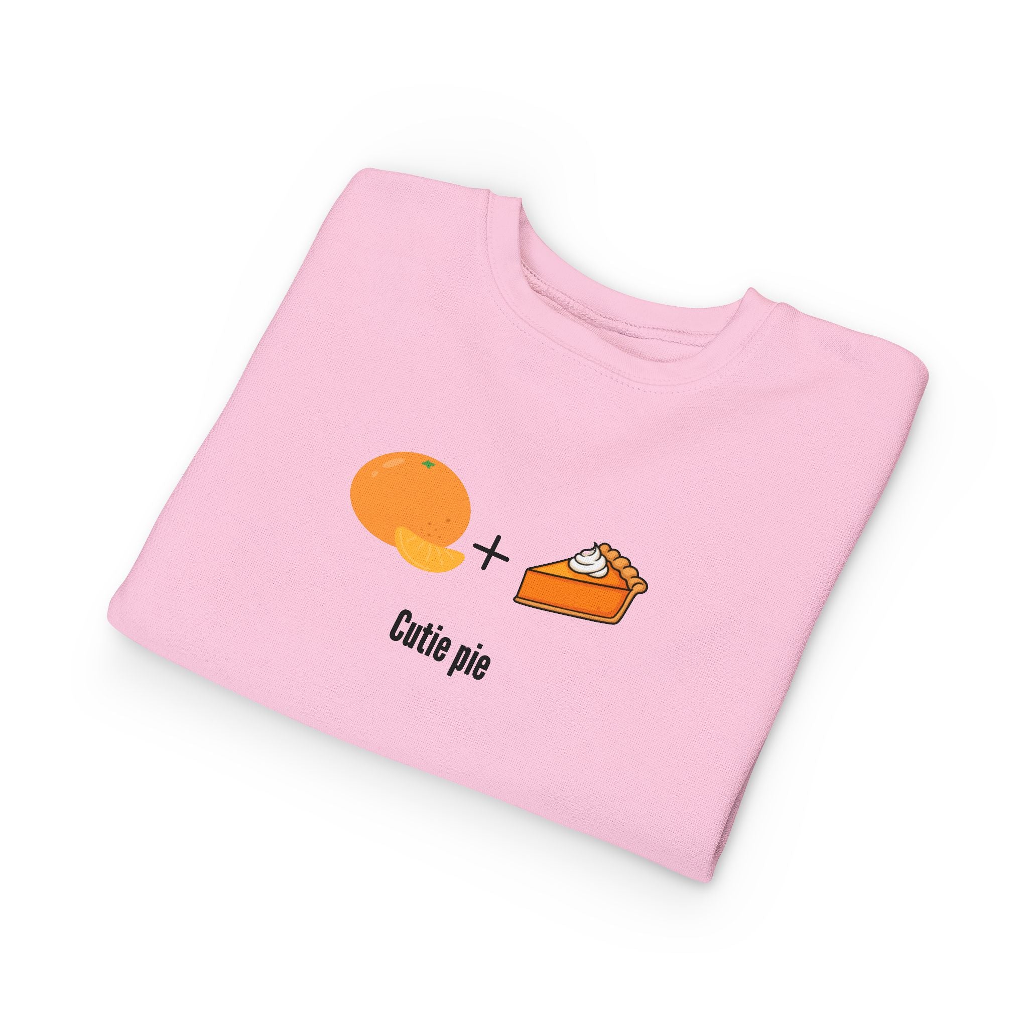 Cutie Pie Toddler Sweatshirt — Orange + Pie Cute Graphic Pullover