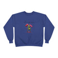 Crewneck Sweatshirt — 'Turn Up Time!' Frog Holding Heart Balloons Romantic Valentine's Pullover