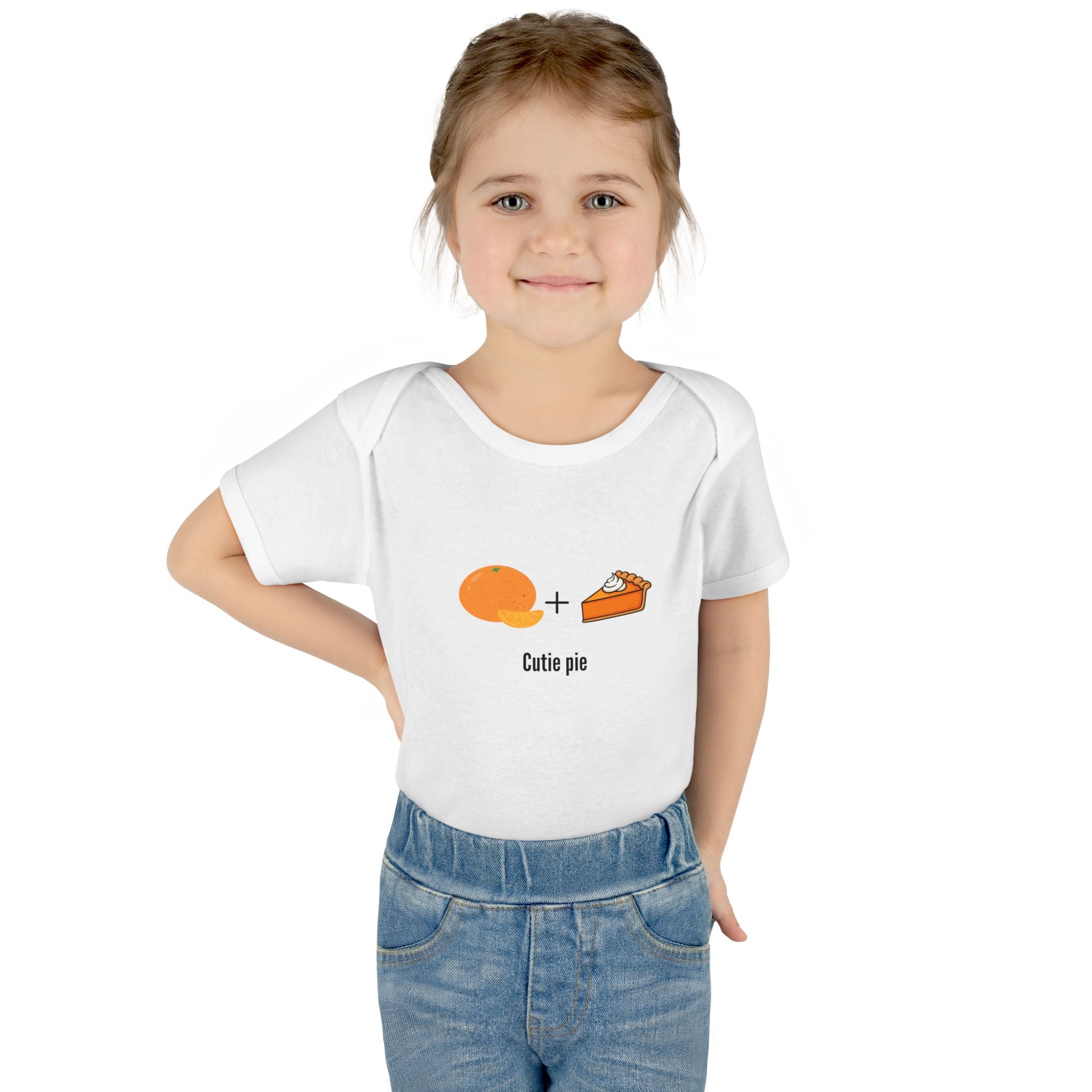 Cutie Pie Infant Bodysuit — Cute Pumpkin + Pie Graphic Baby Onesie