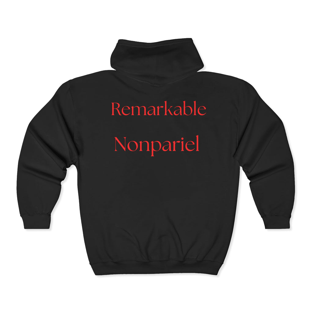 RN Zip Hoodie — "Remarkable Nonpareil" Nurse-Inspired Full-Zip Sweatshirt