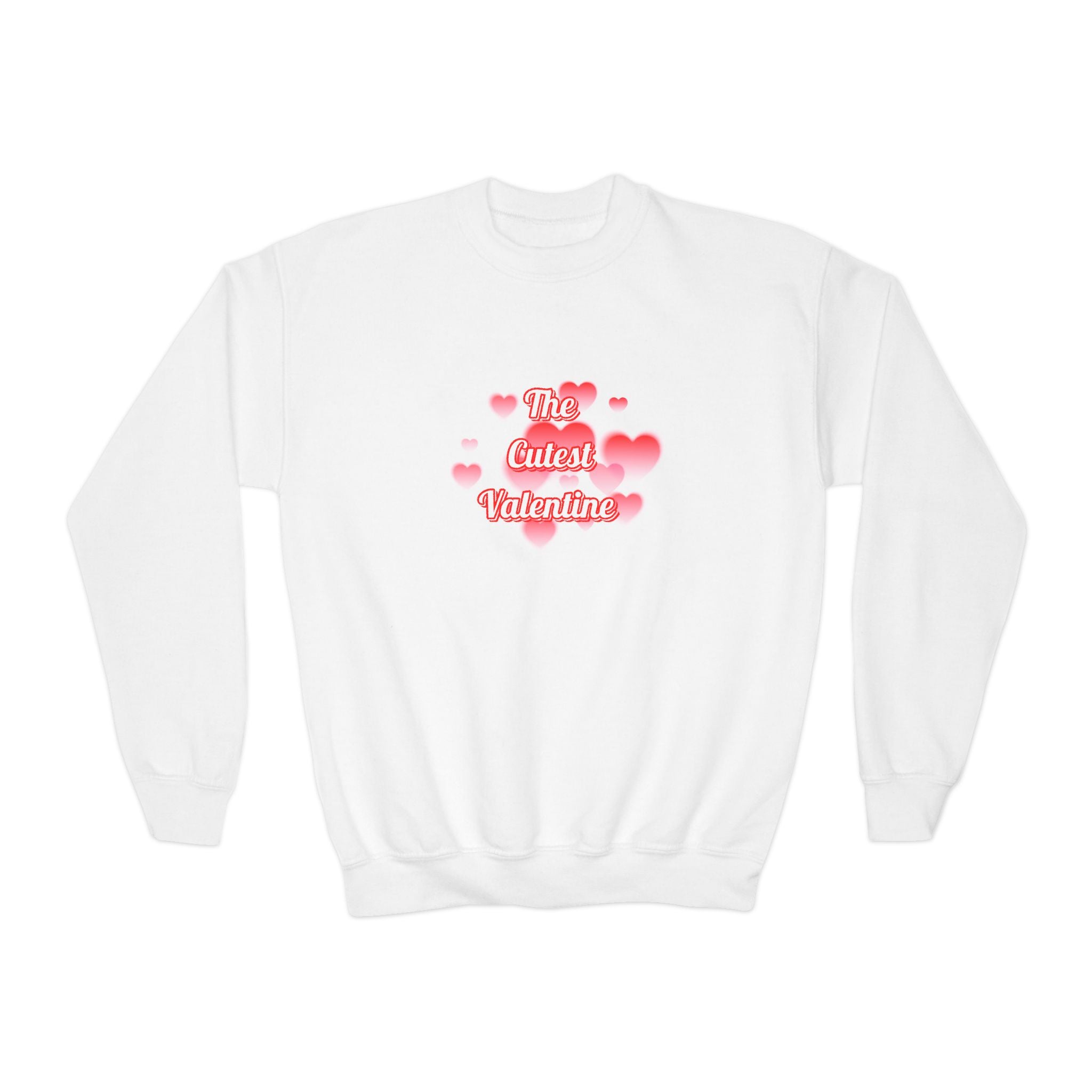 Valentine Hearts Crewneck Sweatshirt — Cutest Valentine Red Heart Design